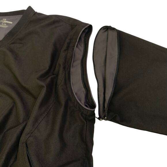 🎉Posh Party🎉 Grand Slam Mens Golf Shirt to Vest Black XL Mesh Lined V Neck - Picture 4 of 12